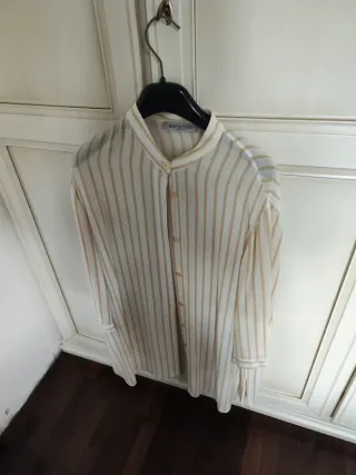 Camicia Elena Mirò righe beige/bianco taglia 48