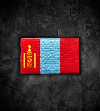Mongolia 🇲🇳 Parche bandera termoadhesiva