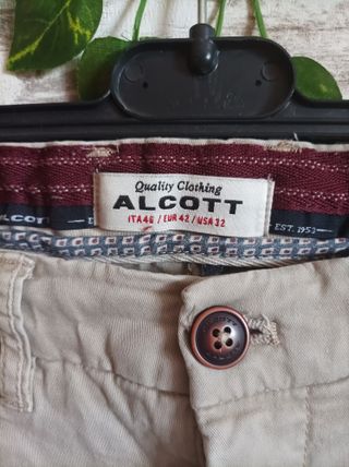 PANTALONI CHINO ALCOTT TG. 46 BEIGE