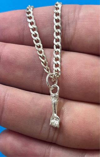 Poderosa Pulsera Con Mano Higa Plata 925