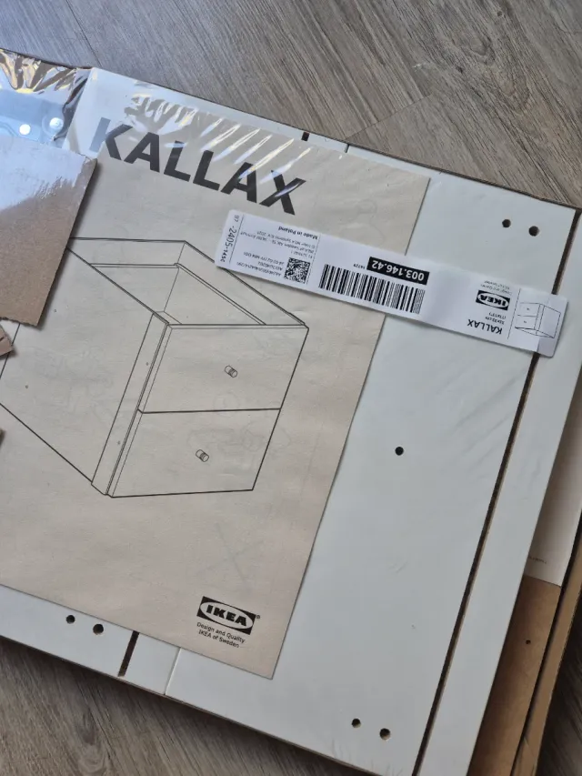 Mueble Ikea Kallax 2 cajones blanco