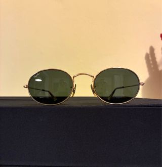 Ray-Ban B&L Oval Montatura Oro Lenti Verdi