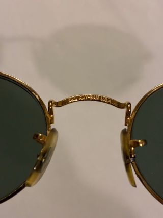 Ray-Ban B&L Oval Montatura Oro Lenti Verdi