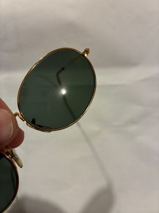 Ray-Ban B&L Oval Montatura Oro Lenti Verdi