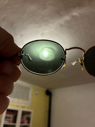 Ray-Ban B&L Oval Montatura Oro Lenti Verdi