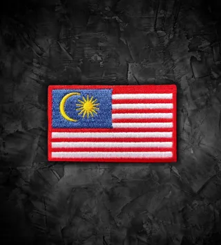 Malasia 🇲🇾 parche bandera termoadhesiva