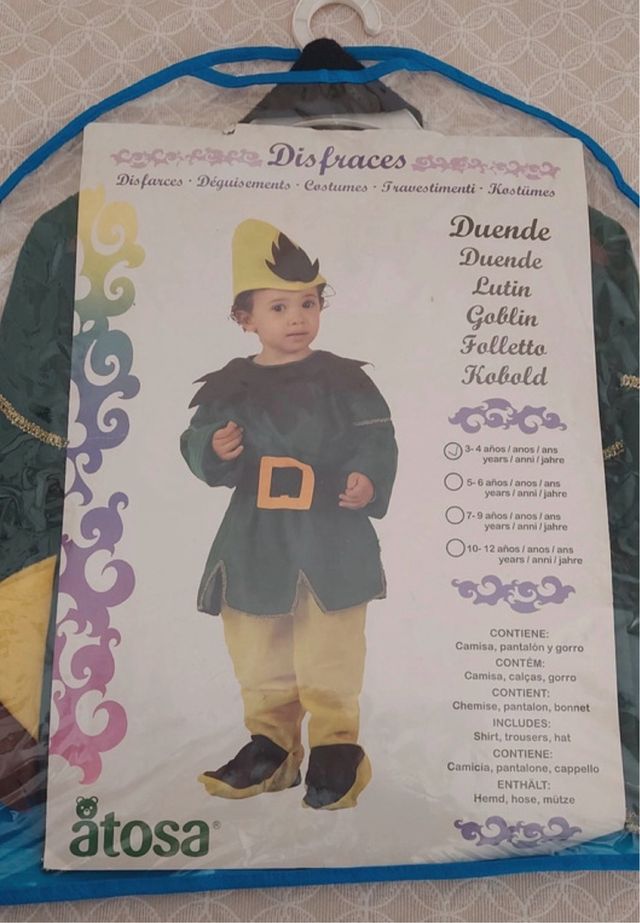 Disfraz Duende/Goblin Infantil Atosa