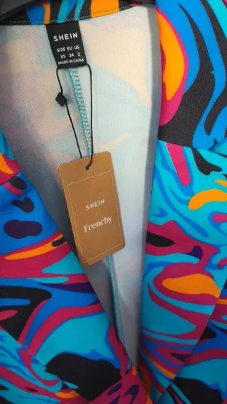 Blazer estampado multicolor Talla XS