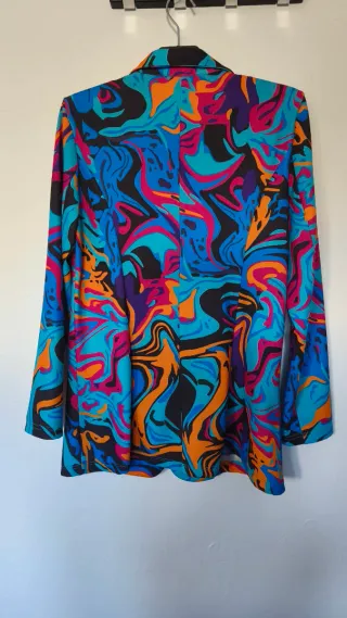 Blazer estampado multicolor Talla XS