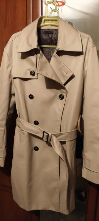 Abrigo Trench Beige hombre