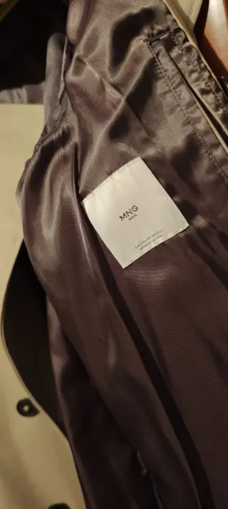 Abrigo Trench Beige hombre