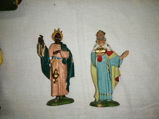 Statuine presepe in gesso 12 cm vintage anni 60