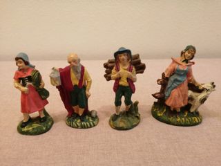 Statuine presepe in gesso 12 cm vintage anni 60