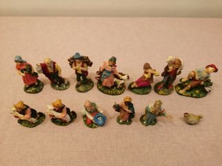 Statuine presepe in gesso 12 cm vintage anni 60