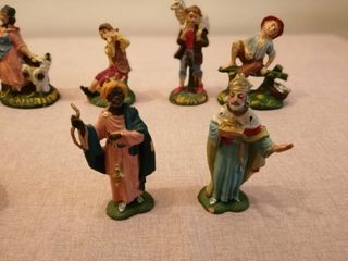 Statuine presepe in gesso 12 cm vintage anni 60