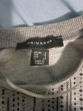 Sudadera gris Primark con estampado