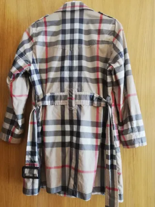 Gabardina Burberry Cuadros Beige Multicolor