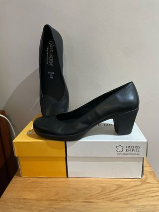 Zapatos Roger Milton Negros Mujer en piel