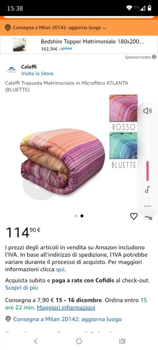 Trapunta matrimoniale Caleffi