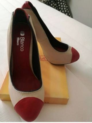 Zapatos de tacón Blanco Shoes tricolor