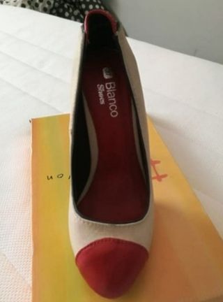 Zapatos de tacón Blanco Shoes tricolor