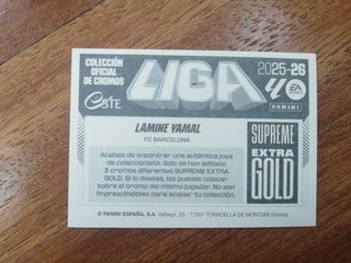 CROMO ESTE 25 26 LAMINE YAMAL EXTRA GOLD SUPREME