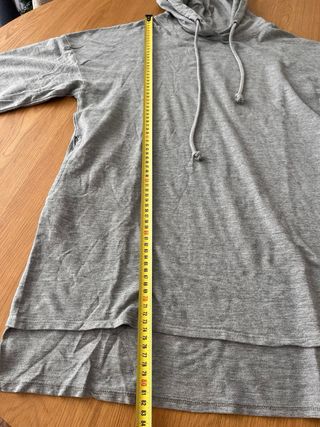 Vestido Sudadera Zara Gris XS