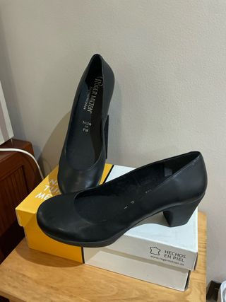 Zapatos Roger Milton Piel Mujer Negros
