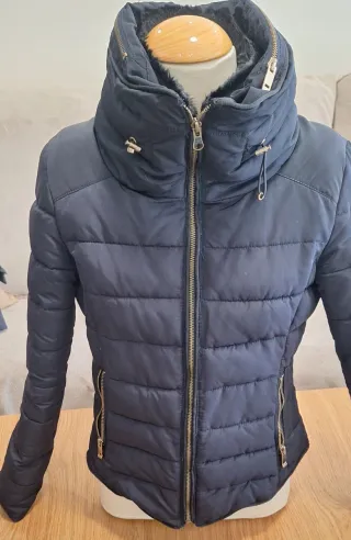 Abrigo Zara Negro Mujer