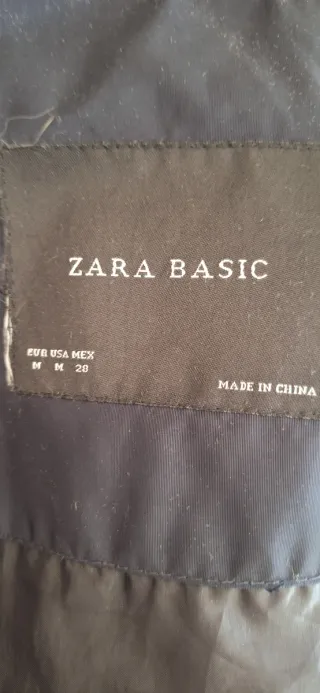 Abrigo Zara Negro Mujer