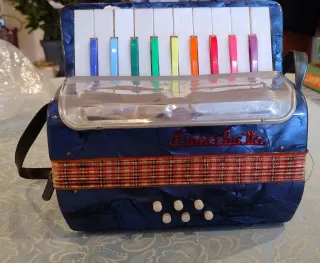 Fisarmonica Pinocchietto Giocattolo Vintage