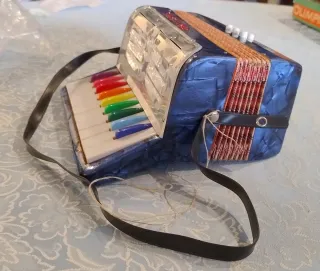 Fisarmonica Pinocchietto Giocattolo Vintage