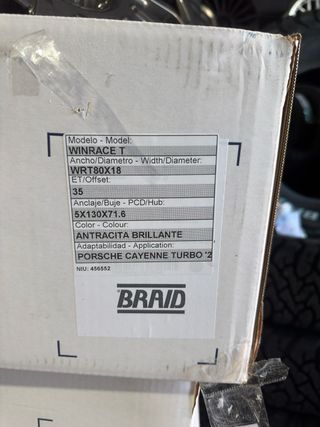 Llantas Braid 18 pulgadas