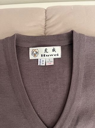 Maglione a V da uomo/donna marca Huwei, taglia L.