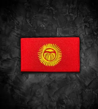 Kirguistán 🇰🇬 Parche bandera termoadhesiva
