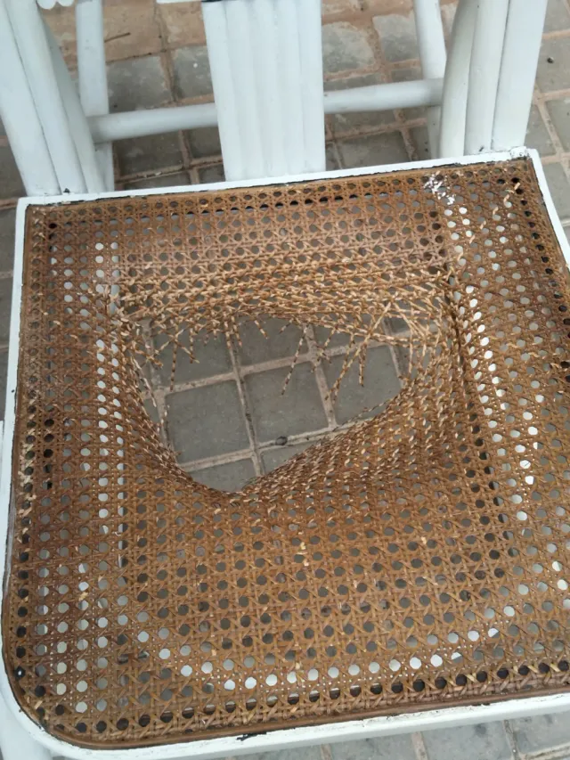 Coppia di Poltrone Sdraio Art-Deco in Rattan e Legno