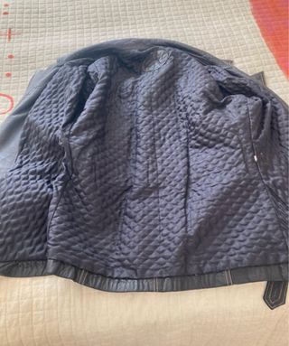 Cazadora Piel Negra Retro