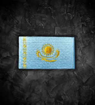 Kazajistán 🇰🇿 Parche bandera termoadhesiva