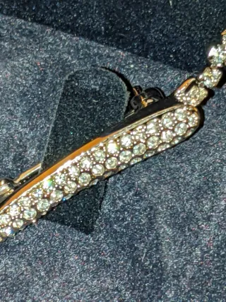 Spilla Swarovski Cigno Cristalli Argento