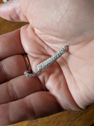 Spilla Swarovski Cigno Cristalli Argento