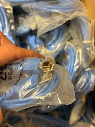 Cable USB B Azul para Impresoras y Más