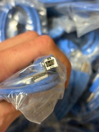 Cable USB B Azul para Impresoras y Más