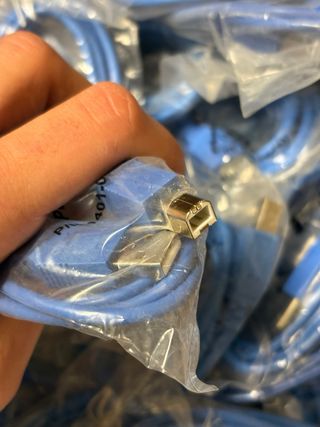 Cable USB B Azul para Impresoras y Más