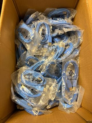 Cable USB B Azul para Impresoras y Más