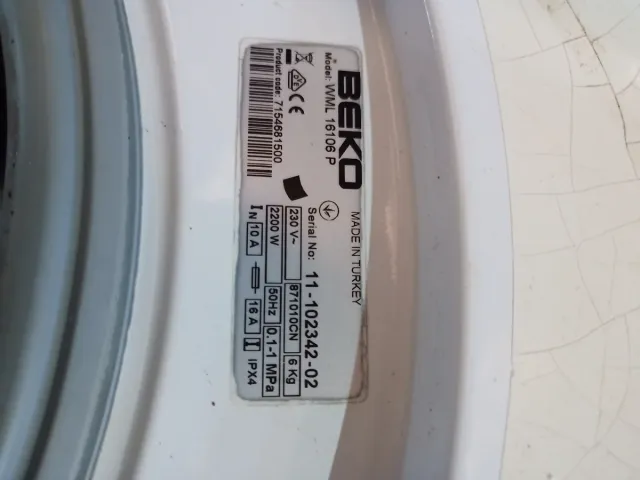 Puerta Lavadora Beko WML 16106 P