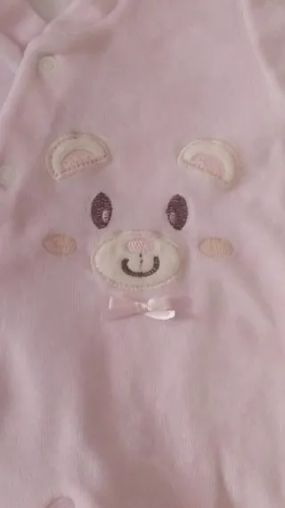 Pijama Bebé Rosa Recém Nascido 44cm