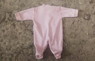 Pijama Bebé Rosa Recém Nascido 44cm