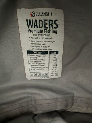 Vadeador pesca Eluanshi impermeable Talla M