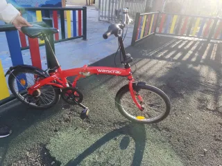 Bicicleta pieghevole rossa Wayscral