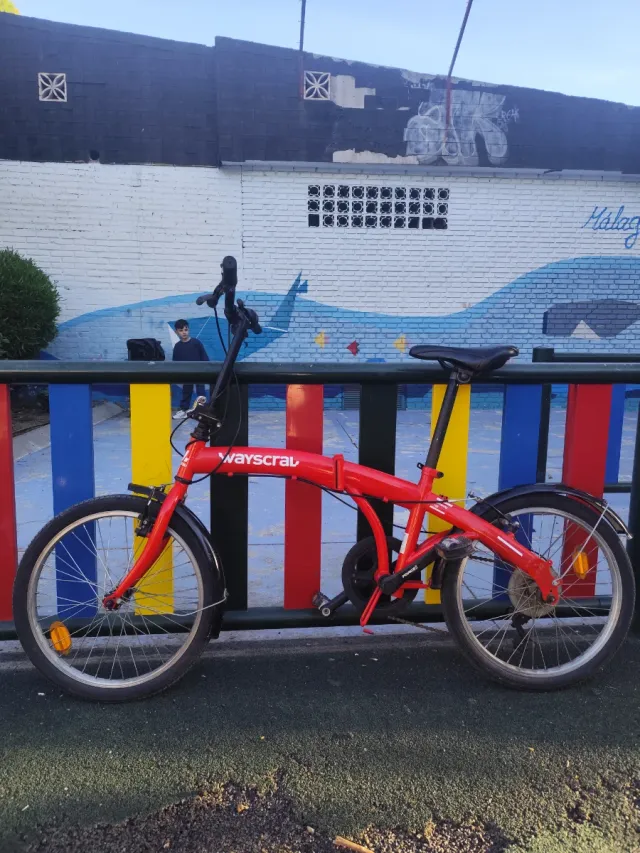Bicicleta Wayscral Plegable Roja
